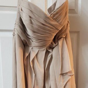 David's bridal biscotti bridesmaid's dress